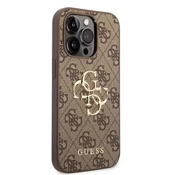 Etui Guess GUHCP15L4GMGBR für iPhone 15 Pro 6,1" braun/braunes Hardcase 4G Big Metal Logo