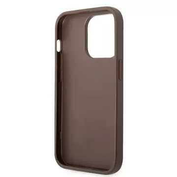 Etui Guess GUHCP15L4GMGBR für iPhone 15 Pro 6,1" braun/braunes Hardcase 4G Big Metal Logo