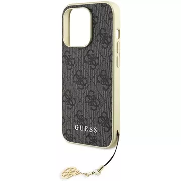 Etui Guess GUHCP15LGF4GGR für iPhone 15 Pro 6,1" szary/grey hardcase 4G Charms Collection