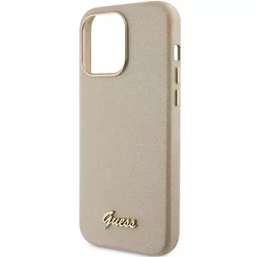 Etui Guess GUHCP15LPGMCSD für iPhone 15 Pro 6,1" złoty/light gold hardcase Glitter Glossy Script