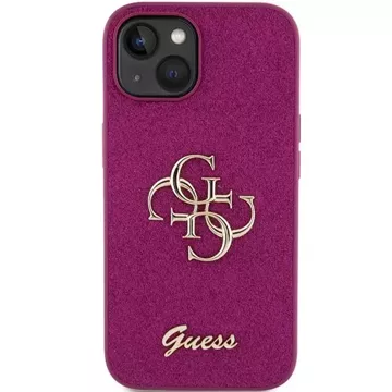 Etui Guess GUHCP15SHG4SGU für iPhone 15 6,1" fioletowy/lila Hardcase Glitter Script Big 4G