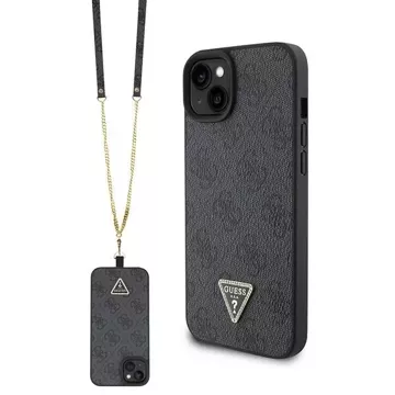 Etui Guess GUHCP15SP4TDSCPK für iPhone 15 6,1" czarny/black hardcase Crossbody 4G Metal Logo