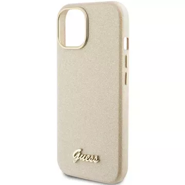 Etui Guess GUHCP15SPGMCSD für iPhone 15 6,1" złoty/light gold hardcase Glitter Glossy Script