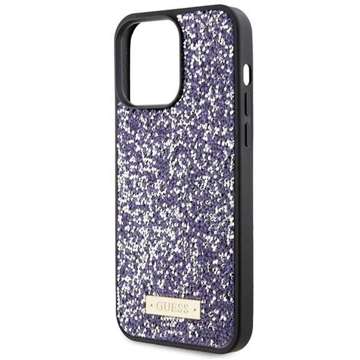 Etui Guess GUHCP15XPFGSBSP für iPhone 15 Pro Max 6,7" fioletowy/lila Hardcase Strass Metall Logo