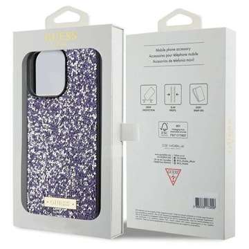 Etui Guess GUHCP15XPFGSBSP für iPhone 15 Pro Max 6,7" fioletowy/lila Hardcase Strass Metall Logo