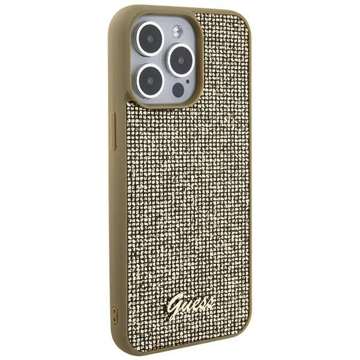 Etui Guess GUHCP15XPMSDGSD für iPhone 15 Pro Max 6,7" złoty/gold hardcase Disco Metal Script