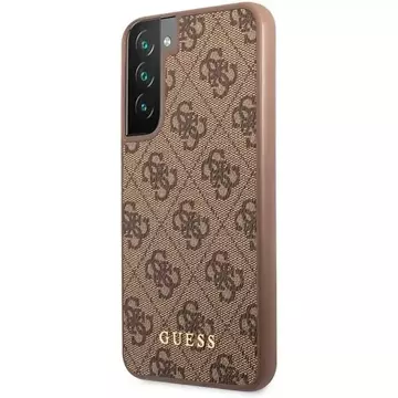 Etui Guess GUHCS23MG4GFBR für Samsung Galaxy S23 Plus S916 brązowy/brown Hard Case 4G Metal Gold Logo