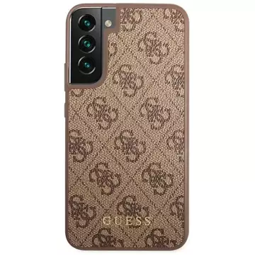 Etui Guess GUHCS23MG4GFBR für Samsung Galaxy S23 Plus S916 brązowy/brown Hard Case 4G Metal Gold Logo