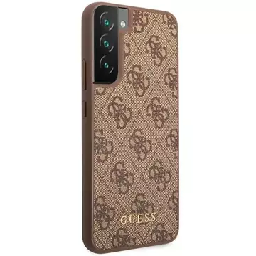 Etui Guess GUHCS23MG4GFBR für Samsung Galaxy S23 Plus S916 brązowy/brown Hard Case 4G Metal Gold Logo