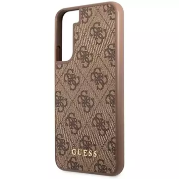 Etui Guess GUHCS23MG4GFBR für Samsung Galaxy S23 Plus S916 brązowy/brown Hard Case 4G Metal Gold Logo