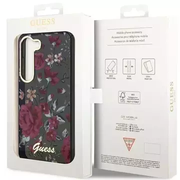 Etui Guess GUHCS23SHCFWSA für Samsung Galaxy S23 zielony/kaki Hardcase Flower Collection