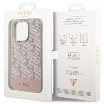 Etui Guess GUHMP14LHGCFSEP für iPhone 14 Pro 6,1" Hartschale GCube Stripes MagSafe