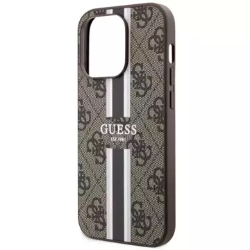 Etui Guess GUHMP14LP4RPSW für iPhone 14 Pro 6,1" Hardcase 4G bedruckte Streifen MagSafe