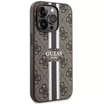 Etui Guess GUHMP14LP4RPSW für iPhone 14 Pro 6,1" Hardcase 4G bedruckte Streifen MagSafe