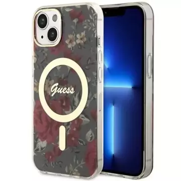 Etui Guess GUHMP14MHCFWSA für iPhone 14 Plus 6,7" Hardcase Flower MagSafe