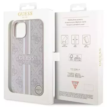 Etui Guess GUHMP14SP4RPSP für iPhone 14 6,1" Hardcase 4G bedruckte Streifen MagSafe