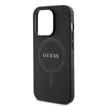 Etui Guess GUHMP15LPSAHMCK für iPhone 15 Pro 6,1" czarny/schwarz Hardcase Saffiano MagSafe