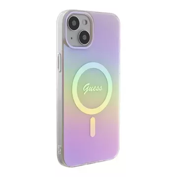 Etui Guess GUHMP15SHITSP für iPhone 15 6,1" rosa/rosa Hardcase IML Iridescent MagSafe