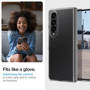 Etui-Hülle Spigen AirSkin für Samsung Galaxy Z Fold 4 Crystal Clear