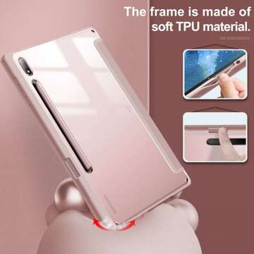 Etui Infiland Crystal Case für Samsung Galaxy Tab S7 FE 5G 12.4 T730 / T736B Pink