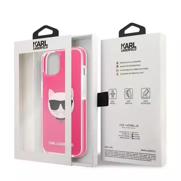 Etui Karl Lagerfeld KLHCP13MTPECPI für iPhone 13 6,1" Hardcase Choupette Head