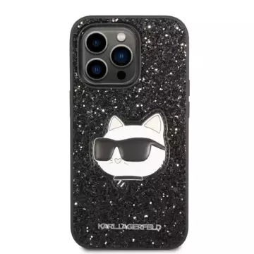 Etui Karl Lagerfeld KLHCP14LG2CPK für iPhone 14 Pro 6,1" Hardcase Glitter Choupette Patch