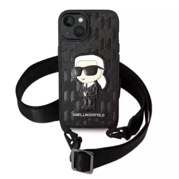 Etui Karl Lagerfeld KLHCP14SSTKMK für Apple iPhone 14 6,1" Hardcase Monogram Ikonik Patch