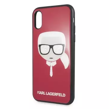 Etui Karl Lagerfeld KLHCPXDLHRE für Apple iPhone X/Xs Iconic Glitter Karl`s Head