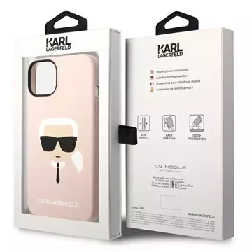 Etui Karl Lagerfeld KLHMP14MSLKHLP für iPhone 14 Plus 6,7" Hardcase Silikon Karl`s Head Magsafe