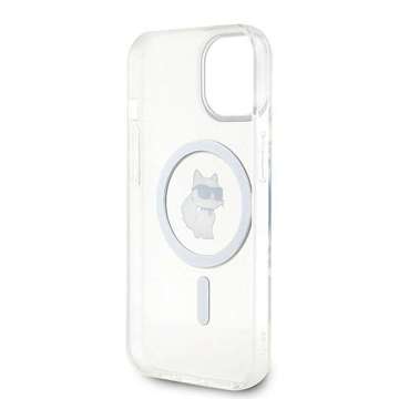 Etui Karl Lagerfeld KLHMP15SHFCCNOT für iPhone 15 6,1" transparentes Hardcase IML Choupette MagSafe