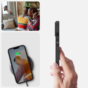 Etui Obudowa Hülle Spigen Ultra Hybrid für Apple iPhone 14 Mattschwarz