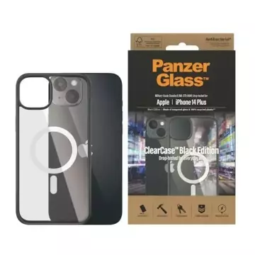 Etui PanzerGlass ClearCase MagSafe do iPhone 14 Plus 6,7" Antibacterial czarny/black 0415