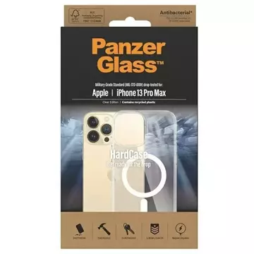 Etui PanzerGlass HardCase für iPhone 13 Pro Max 6,7" MagSafe Antibacterial Militärqualität transparent 0431