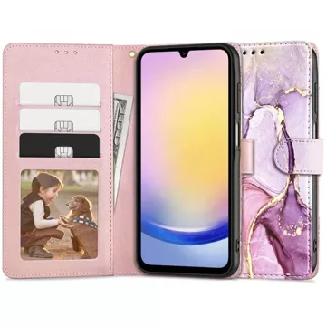 Etui Portemonnaie Wallet für Samsung Galaxy A25 5G Marmor