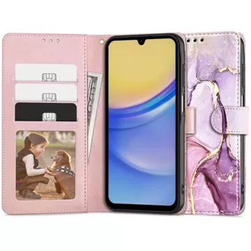 Etui-Portfolio-Brieftasche für Samsung Galaxy A15 4G / 5G Marmor