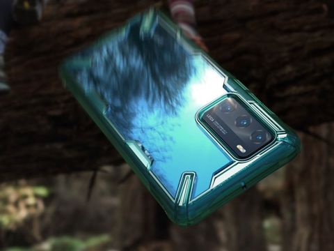 Etui Ringke Fusion X für Huawei P40 Türkisgrün