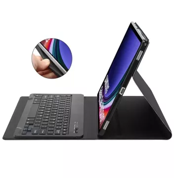 Etui SC Pen Keyboard für Samsung Galaxy Tab S9 FE Plus 12.4 X610 / X616B Schwarz