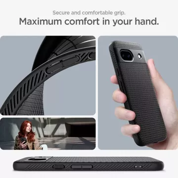 Etui Spigen Liquid Air für Google Pixel 8A Mattschwarz