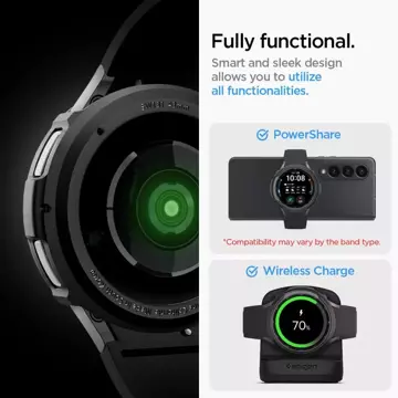 Etui Spigen Liquid Air für Samsung Galaxy Watch 6 Classic (43 mm) mattschwarz