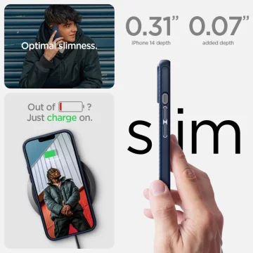 Etui Spigen Mag Armor für Apple iPhone 14 Plus Marineblau