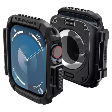 Etui Spigen Rugged Armor „Pro“ für Apple Watch 10 (42 MM) Mattschwarz