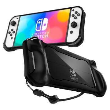 Etui Spigen Rugged Armor für Nintendo Switch Oled Mattschwarz