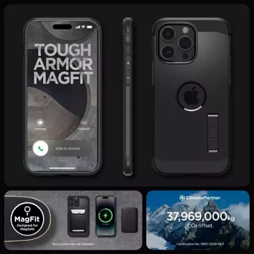 Etui Spigen Tough Armor Mag Magsafe für Apple iPhone 15 Pro Schwarz