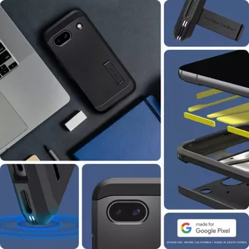 Etui Spigen Tough Armor für Google Pixel 8A Schwarz