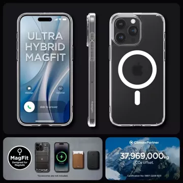 Etui Spigen Ultra Hybrid Mag für MagSafe für iPhone 15 Pro Frost Clear