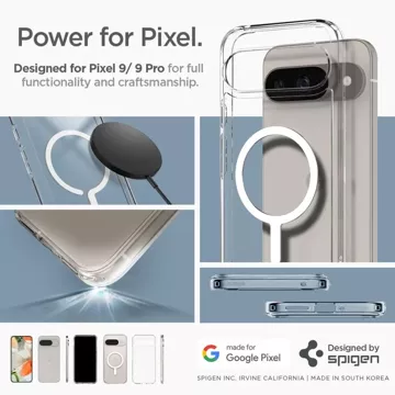 Etui Spigen Ultra Hybrid Onetap Ring MagSafe für Google Pixel 9 Pro Weiß