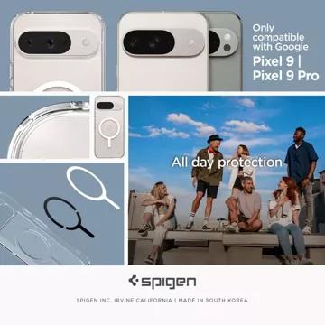 Etui Spigen Ultra Hybrid Onetap Ring MagSafe für Google Pixel 9 Pro Weiß