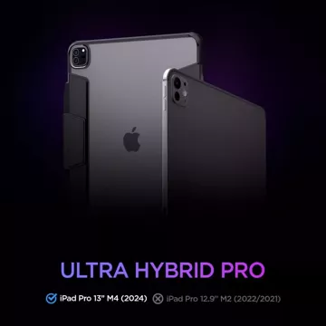 Etui Spigen Ultra Hybrid „Pro“ für Apple iPad Pro 13 7 / 2024 Schwarz