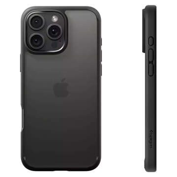 Etui Spigen Ultra Hybrid für Apple iPhone 16 Pro Mattschwarz