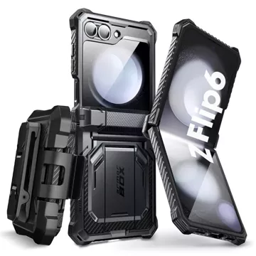 Etui Supcase IBLSN ArmorBox für Samsung Galaxy Z Flip 6 Schwarz